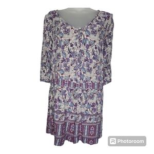 Rip Curl Romper Womens Medium Shorts 3/4 Sleeve Boho Paisley Beach Hippie EUC